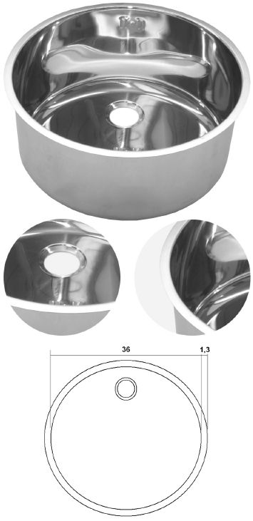 Cuve ronde inox